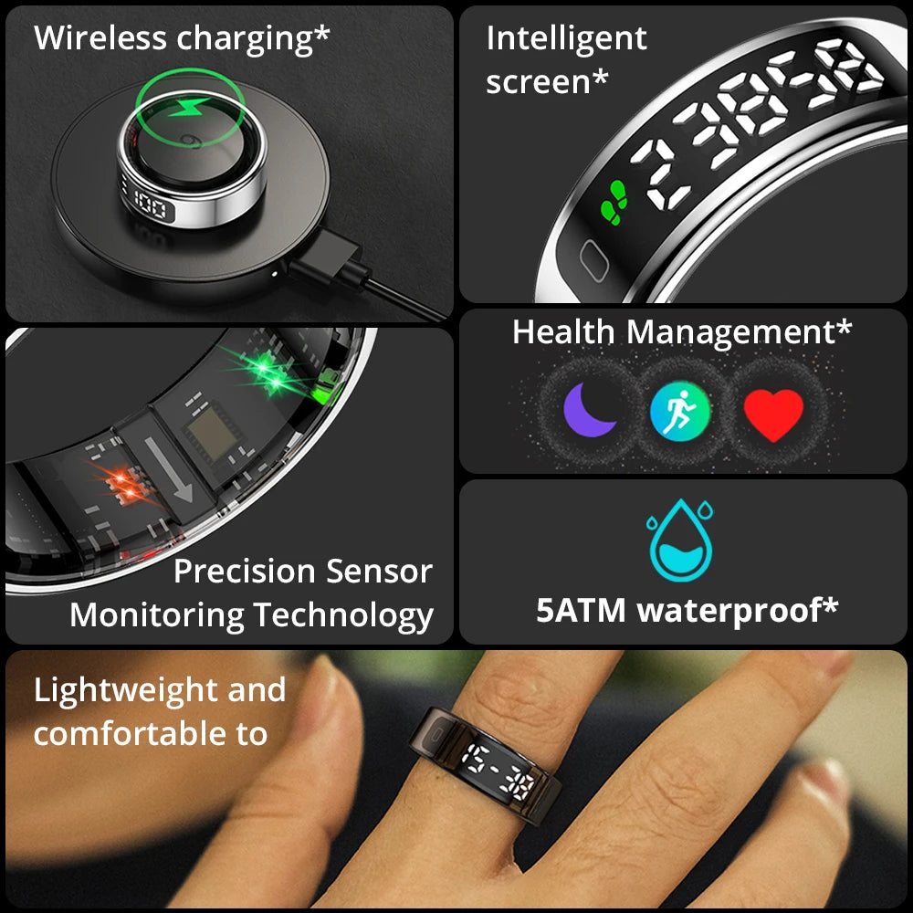 Smart Ring with Touch Display Screen