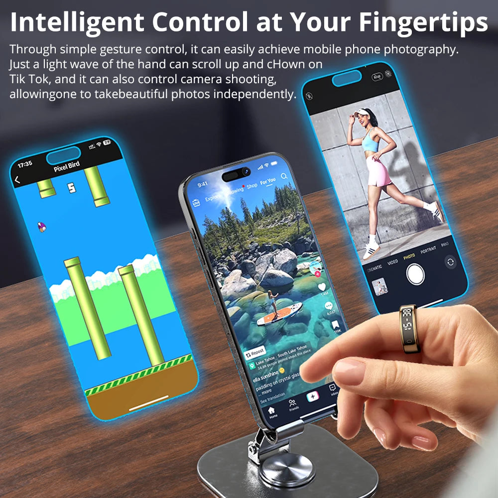 Smart Ring with Touch Display Screen